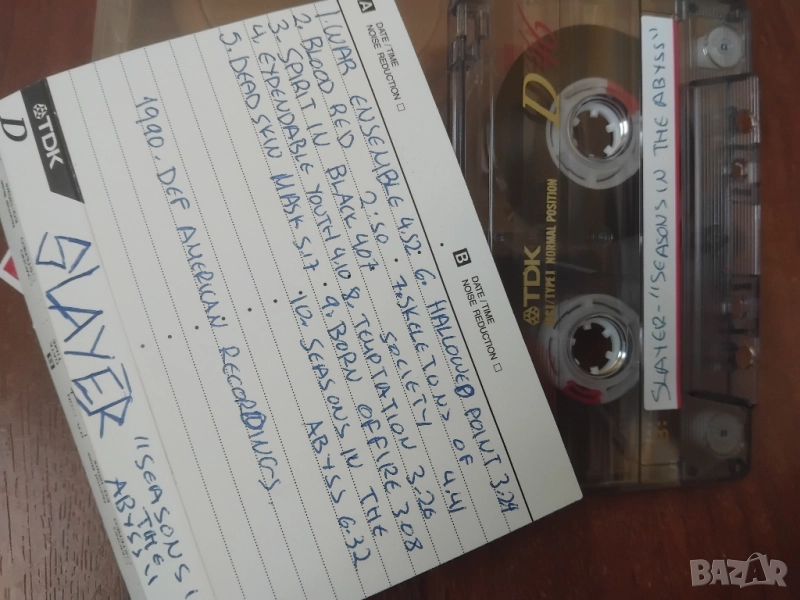 Slayer – Seasons In The Abyss - аудио касета TDK метъл музика, снимка 1