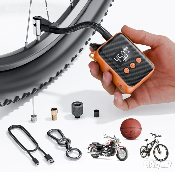 Електрическа мини помпа за велосипед, снимка 1