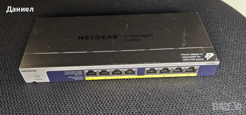 8 портов гигабитов PoE+ switch Netgear GS108LP, снимка 1
