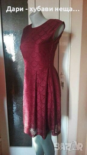 Прелестна дантелена рокля във винен цвят🍀❤M/L,L❤🍀арт.4334, снимка 1