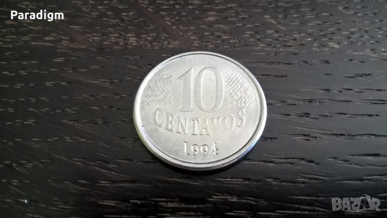 Монета - Бразилия - 10 центавос | 1994г., снимка 1