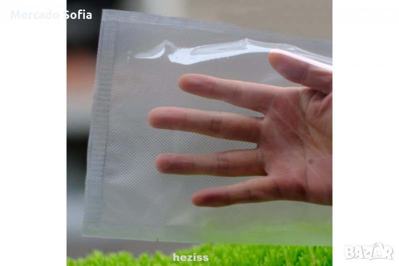 Гофрирани пликове за вакумиране Mercado Trade, 100бр., Прозрачно, Два размера, снимка 1