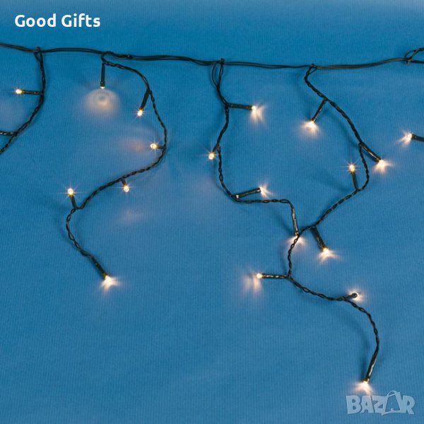 Коледни лампички Завеса, 200 LED, Топло бяло, снимка 1