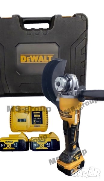 Акумулаторен ъглошлайф DeWalt XR 24V 6Ah с 2 батерии Девалт ФЛЕКС , снимка 1