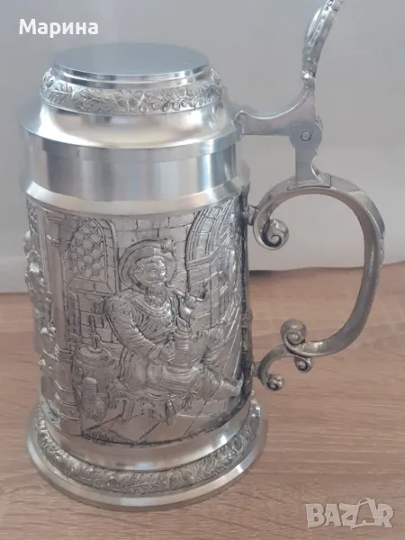 Халба от калай, 750 мл., Antik * Vintage#36, снимка 1