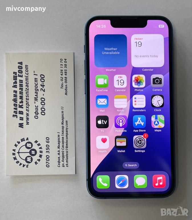 Iphone 13 Mini 128GB battery health 78%, снимка 1