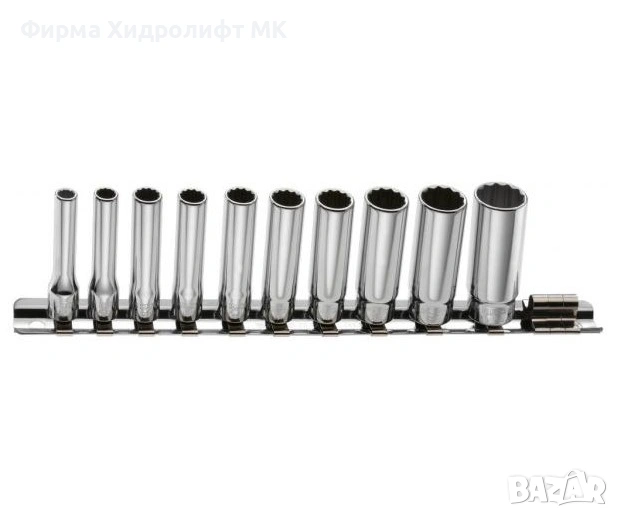 FACOM Комплект 10бр. инчови удължени вложки дванадесетостенни 1/4" REL.40U, снимка 1