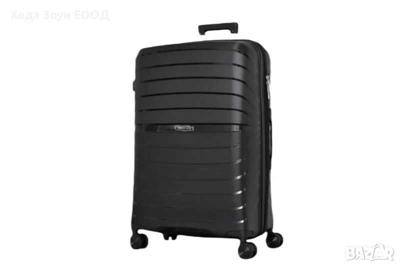 Куфар Полипропилен Голям размер 76×46х30см Черен/Сив, снимка 1