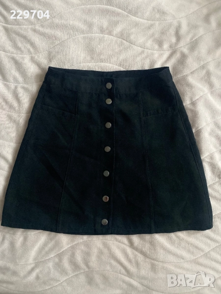 Дамска велурена пола А-силует H&M , снимка 1