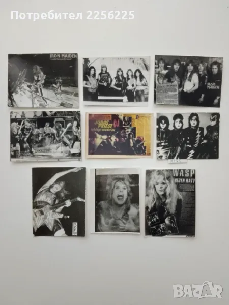 ЛОТ стари картички на метъл групи (лот 8), снимка 1