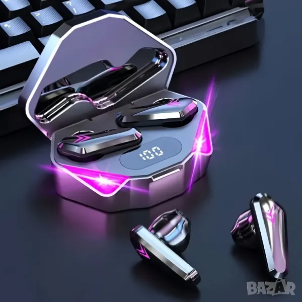 🎧 Уникално красиви безжични гейминг слушалки с RGB ефект – потопи се в звука! 🎧, снимка 1