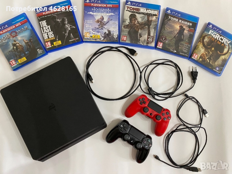 PlayStation 4 slim 1TB +6 видео игри и подарък джойстик., снимка 1