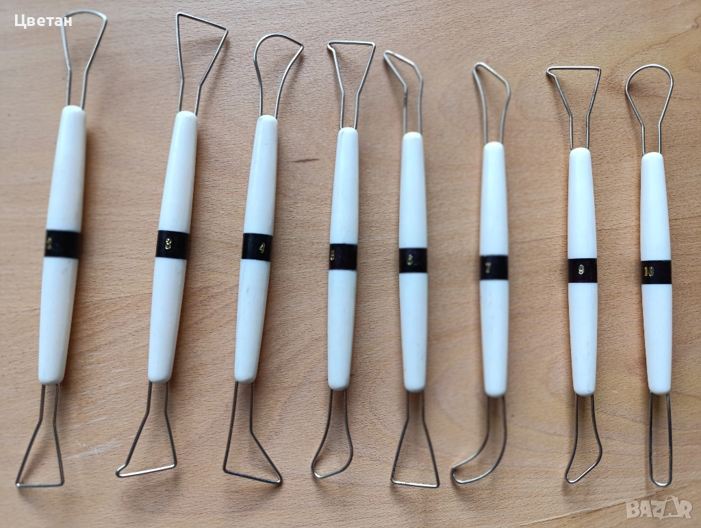 комплект двустранни инструменти  за моделиране на глина, снимка 1