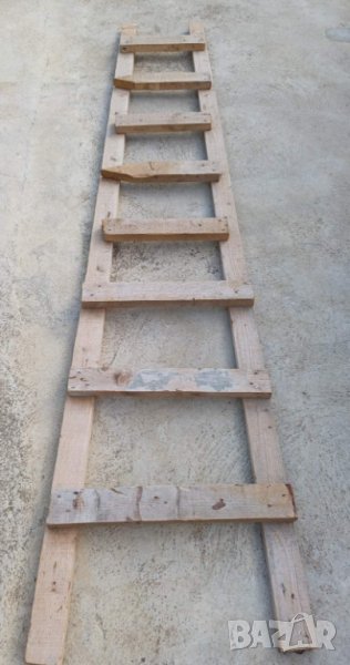 Дървена стълба със 8 стъпала 3,5 метра, снимка 1