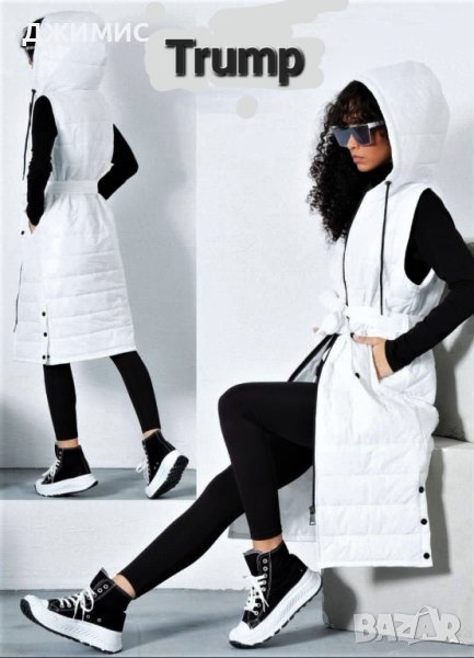 -20% елегантен дълъг елек, цвят бял , снимка 1