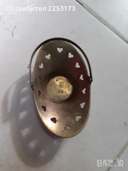 Месингова плаваща кошничка-бонбониера, снимка 1