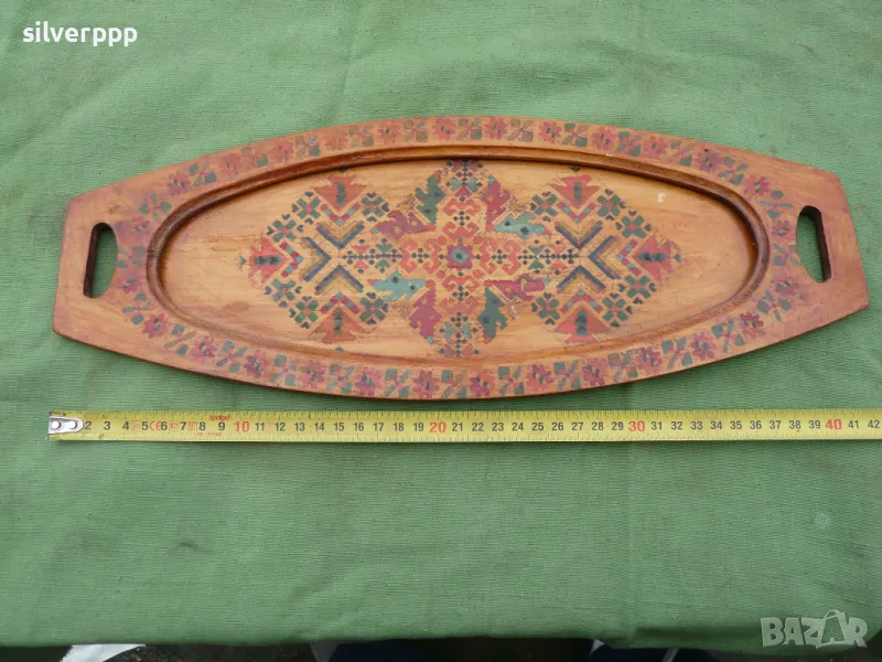 Стар дървен поднос, снимка 1