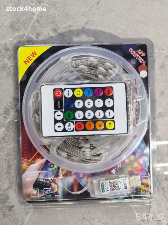 Декоративна LED лента С дистанционно управление, bluetooth връзка, 10 метра, снимка 1