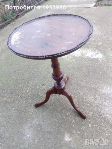 Стара дървена масичка, снимка 1