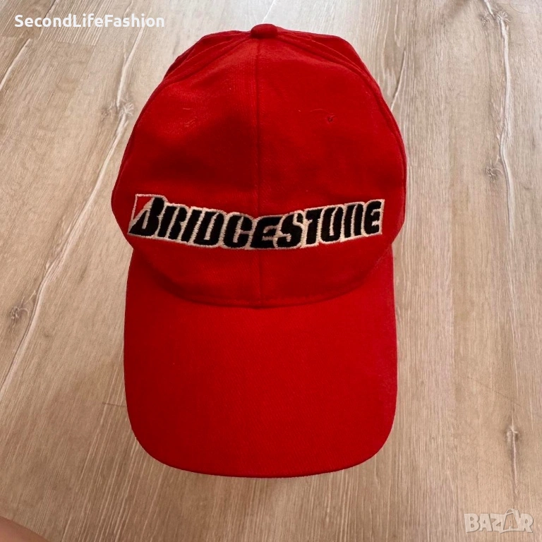 Винтидж състезателна шапка Bridgestone Formula 1 червена, снимка 1