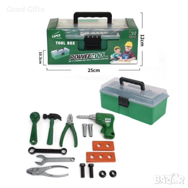 Детски куфар с инструменти, 16 части, снимка 1