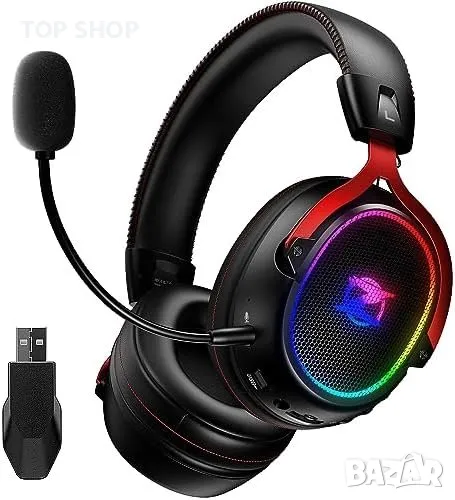 Нови Безжични Гейминг Слушалки, 2.4 GHz, 7.1 Съраунд Звук, снимка 1