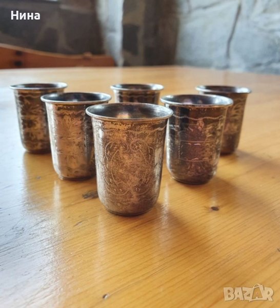 Комплект сребърни чаши, снимка 1