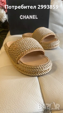 чехли Шанел*Chanel braided sandals*39, снимка 5 - Други - 51027980