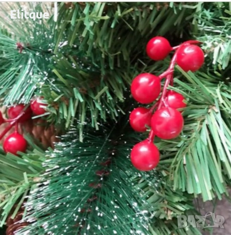 Голям коледен венец за декорация, 45 см.  , снимка 4 - Декорация за дома - 52904035