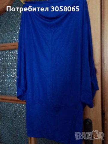 Бляскава свободно падаща блуза в лилаво L XL, снимка 1 - Туники - 36774686