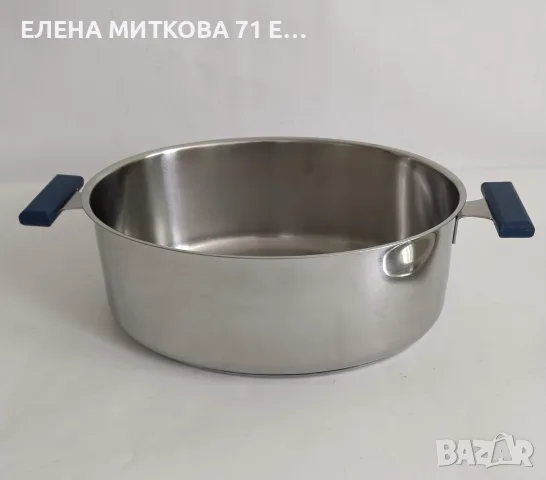 Маркова френска масивна стоманена овална тенджера/тава/гювеч+индукция, снимка 6 - Съдове за готвене - 55898859