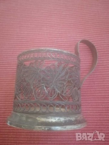 Стар подстаканник СССР, филиграмна изработка. , снимка 11 - Колекции - 31334890