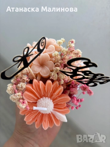 Букети от соеви свещи , снимка 3 - Подаръци за жени - 54333111