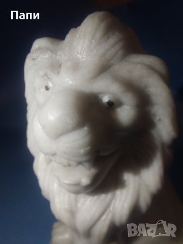 Страхотна мраморна скулптура на лъв, снимка 4 - Други ценни предмети - 39487465