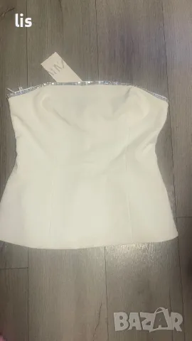 Бюстие с камъчета Zara, снимка 2 - Корсети, бюстиета, топове - 47316025