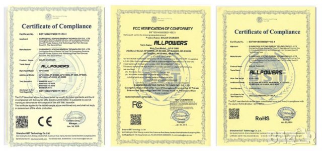 ALLPOWERS™ PD18W 5V3A/9V2A/12V1.5A 21W Сгъваем Соларен Панел SUNPOWER® СлънчевСет 10000mAh3.7-5V37Wh, снимка 16 - Къмпинг осветление - 37247463