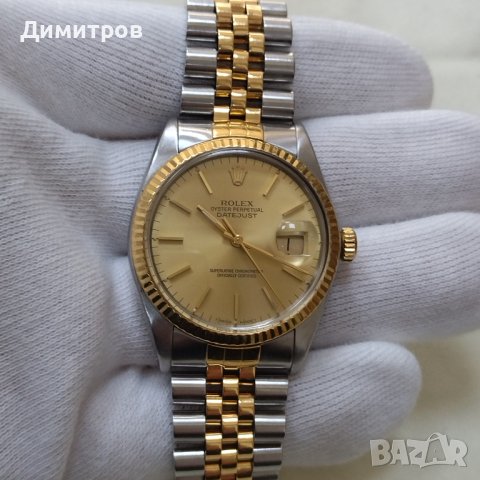 ROLEX Datejust 16013, 18к Gold&Steel, 36mm/злато+стомана/ - оригинал, снимка 3 - Мъжки - 44163033