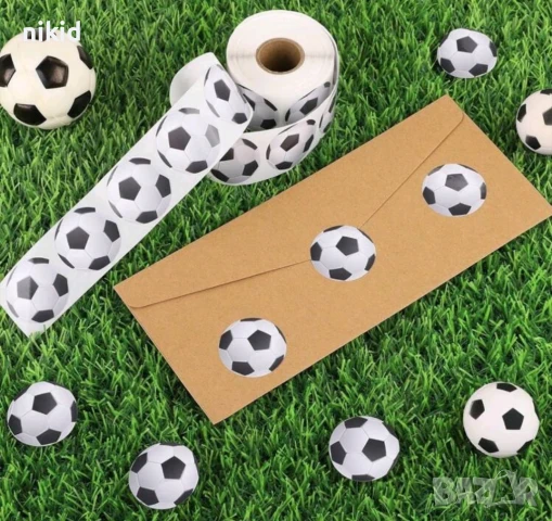 100 бр Футболна топка футбол самозалепващи лепенки стикери за ръчна изработка за подарък, снимка 2 - Други - 50705796