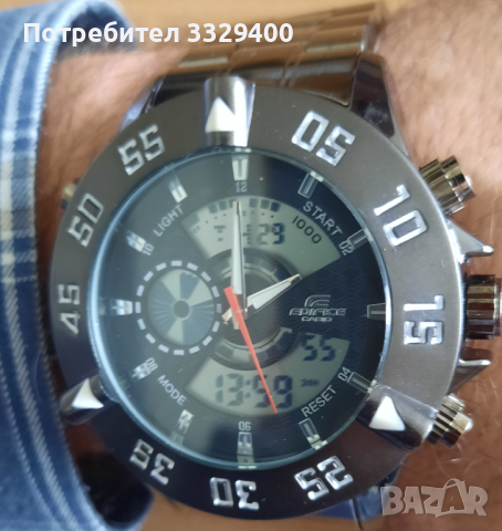 CASIO Edifice-мъжки часовник-water resistant-stainless steel, снимка 6 - Мъжки - 44551343