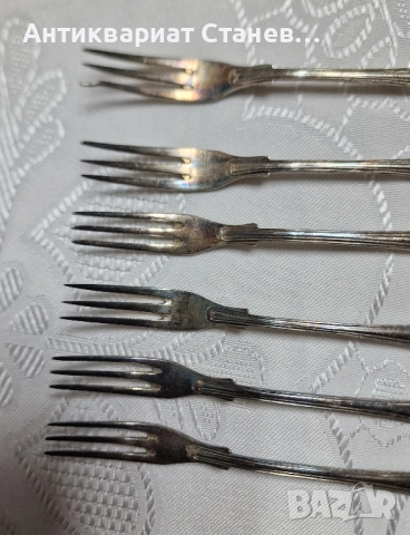 Комплект малки посребрени вилички , снимка 7 - Прибори за хранене, готвене и сервиране - 52305042