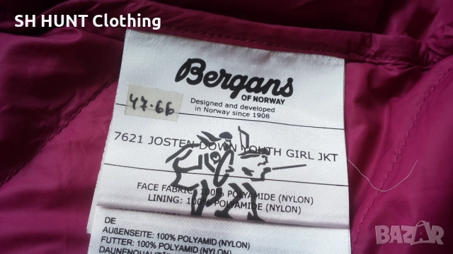 Bergans of NORWAY JOSTEN DOWN Youth Girl Jacket Размер 13-14 г / 164 см детско пухено яке 47-66, снимка 13 - Детски якета и елеци - 52825594