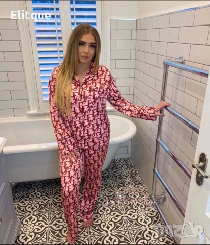 дамски пижами с дълъг ръкав Christian Dior fendi Victoria's secret chanel Versace Louis Vuitton , снимка 2 - Пижами - 53083299