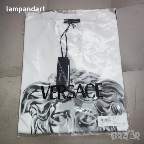 Тениска Versace Medusa бяло със сребристо, снимка 9 - Тениски - 41659976