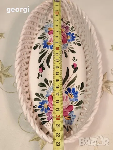 ажурно керамично плато с цветя  23/4, снимка 6 - Други - 49332240