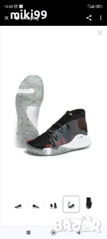 Under Armour - Баскетболни обувки Spawn 5, Червен/Бял/Черен, снимка 1