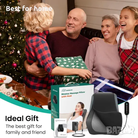 Шиатсу масажор със загряване от Snailax SL-128 Shiatsu, снимка 9 - Масажори - 48827012