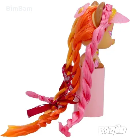 Mодно кученце за прически с много дълга коса и аксесоари I Love VIP Pets Bow Power / Шиара, снимка 2 - Фигурки - 48410486