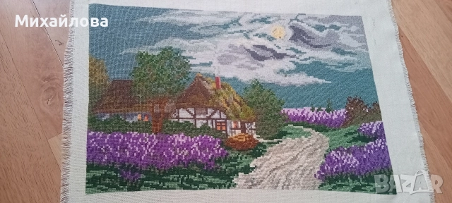 Гоблен "Перуники/ Лавандули/ Сребърна нощ" от Вилер , снимка 5 - Гоблени - 52874090