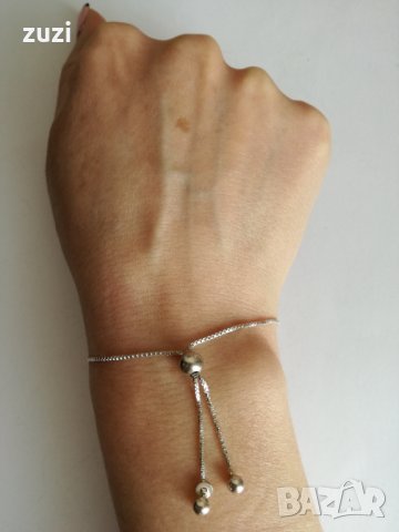 Сребърна гривната - 925 сребро, снимка 3 - Гривни - 31600525