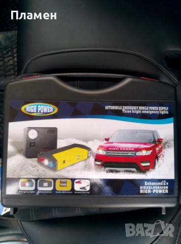 Стартерна батерия бустер за кола power bank 3 в 1 с компресор 16800 mAh 12V, TM15, снимка 2 - Аксесоари и консумативи - 52003270